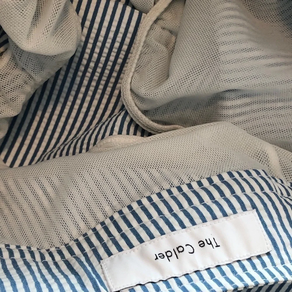 Onia Striped Calder Swim Trunk